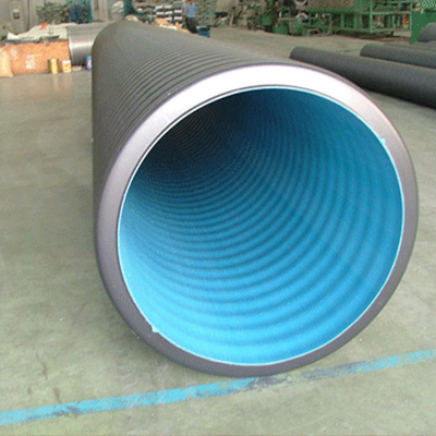 Steel Belt HDPE Corrugated Polyethylene Drainage Pipes Reinforced Hollow Winding