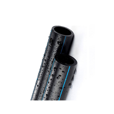 Pipa air hdpe yang menarik di strip hitam/biru DN20mm-1600mm