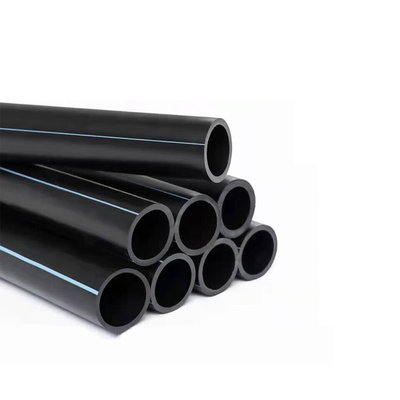 PE100 pipa pasokan air HDPE bergaris hitam/biru untuk ketahanan korosi