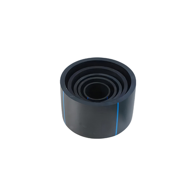 PE100 pipa pasokan air HDPE bergaris hitam/biru untuk ketahanan korosi