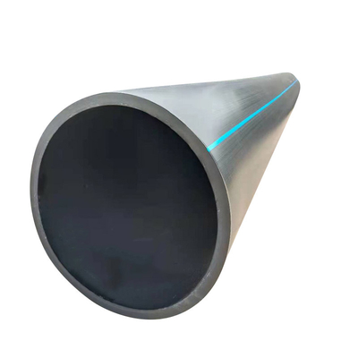 Pipa air HDPE bergaris biru atau hitam untuk pasokan air dan drainase tahan korosi