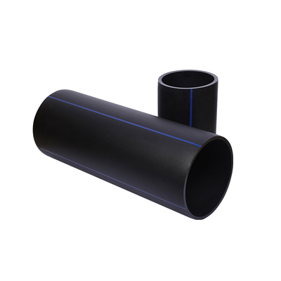 Pipa air HDPE bergaris biru atau hitam untuk pasokan air dan drainase tahan korosi