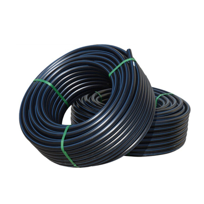 Korosi tahan pipa pasokan air HDPE DN16mm-1800mm Biru atau Hitam dengan jalur biru