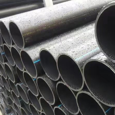 PE HDPE pipa pasokan air Biru atau Hitam Dengan Pita Biru Untuk pasokan air dan drainase Dengan Pita Biru PE