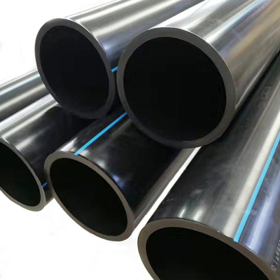 PE HDPE pipa pasokan air Biru atau Hitam Dengan Pita Biru Untuk pasokan air dan drainase Dengan Pita Biru PE