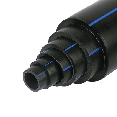 Pipa pasokan air HDPE Polyethylene Density High dengan ketebalan 2,3mm-117,6mm yang cocok untuk jaringan distribusi air